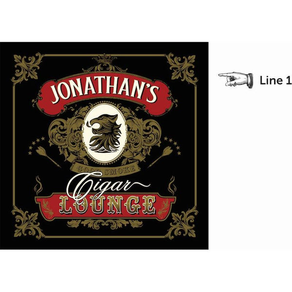 Personalized Cigar Lounge Dartboard & Cabinet Set