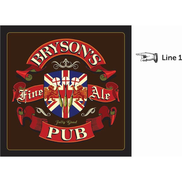 Personalized English Pub Dartboard & Cabinet Set